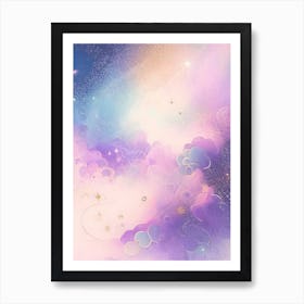 Galaxies Gouache Space Art Print