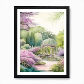 Birmingham Botanical Gardens, 1, Usa Pastel Watercolour Art Print