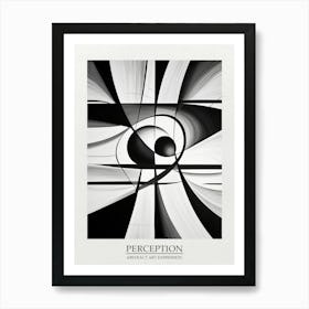 Perception Abstract Black And White 1 Poster Art Print