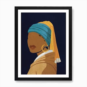 Girl With The Bamboo Earring Art Print