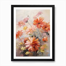 Fall Flower Painting Chrysanthemum 1 Art Print