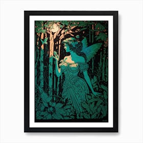 Fairy In The Woods Art Print