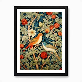 Birds On A Branch 3 Art Print