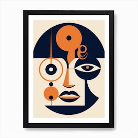 Abstract Portrait Of A Woman 4 Art Print