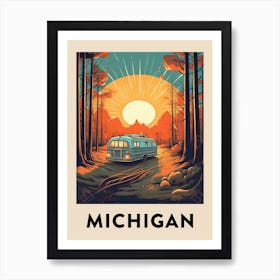 Vintage Travel Poster Michigan 3 Art Print