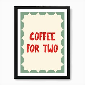 Coffee for Two - Green and Red Poster