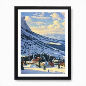 Jahorina, Bosnia And Herzegovina Ski Resort Vintage Landscape 1 Skiing Poster Art Print