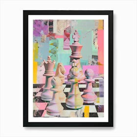 Kitsch Chess Collage 4 Art Print