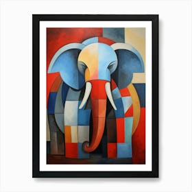 Elephant Abstract Pop Art 1 Art Print