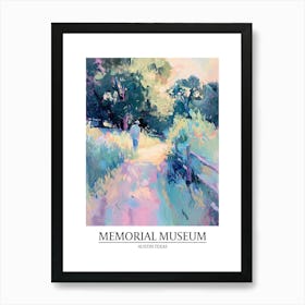 Memorial Museum Austin Texas Oil Painting 2 Poster Art Print