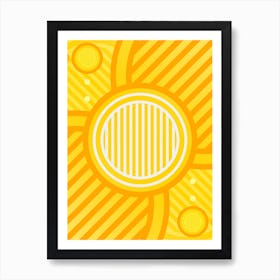Geometric Glyph in Happy Yellow and Orange n.0012 Art Print