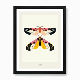 Colourful Insect Illustration Moth 3 Poster Art Print