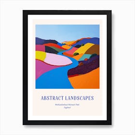 Colourful Abstract Northumberland National Park England 3 Poster Blue Art Print