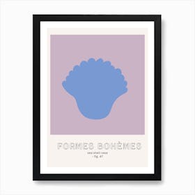 Formes Bohemes Bohemian Shape Sea Shell Vase Blue Art Print