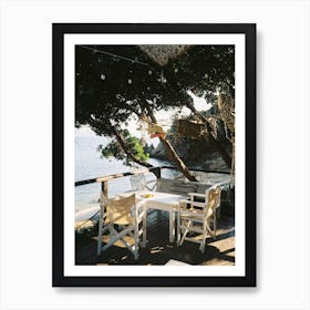 Chill, drinking cocktail in Beach Bar Art Print