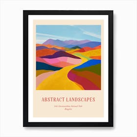 Colourful Abstract Gobi Gurvansaikhan National Park Mongolia 2 Poster Art Print