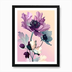 Purple Flowers Canvas Print Art Print