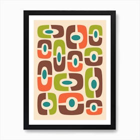 Mid Century Modern Geometric Design 3 Art Print