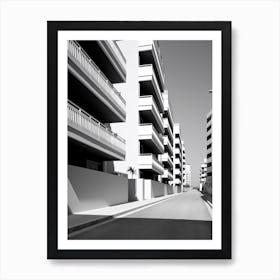 Alicante, Spain, Black And White Photography 3 Art Print