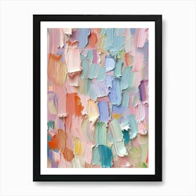 Pastels Impasto Paint Brush Strokes 13 Art Print