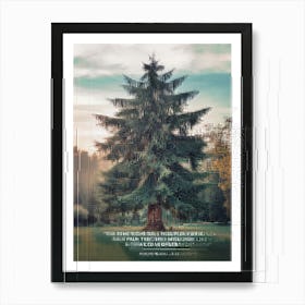 Bible Verse, Psalms 92:12, The righteous will flourish like a palm tree, they will grow like a cedar of Lebanon, Christian Art, Forest Art Print