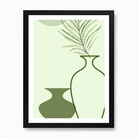 Flowers In Vases, Boho, Bohemian, Style, Trending, Neutral, Art, Kitchen, Bedroom, Living Room, Wall Print Art Print