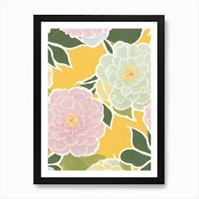 Ranunculus Pastel Floral 1 Flower Art Print