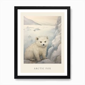 Beatrix Potter Inspired  Animal Watercolour Arctic Fox 3 Art Print