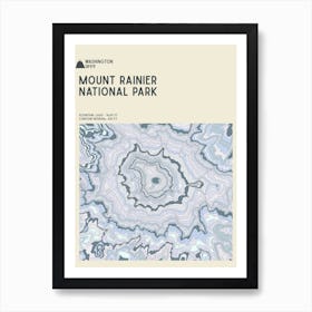 Mount Rainier National Park Series Washington Usa Art Print