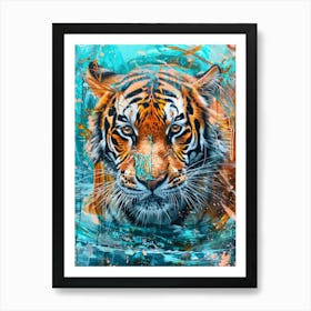 Tiger In The Water 12 Art Print