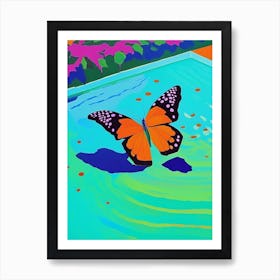 Comma Butterfly Pop Art David Hockney Inspired 1 Art Print