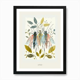 Colourful Insect Illustration Aphid 7 Poster Art Print