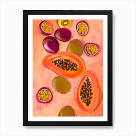 Tropical Fruits Art Print