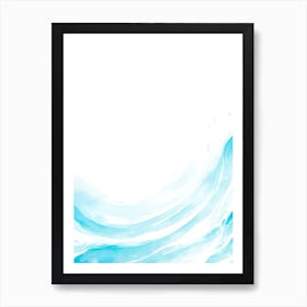 Blue Ocean Wave Watercolor Vertical Composition 3 Art Print