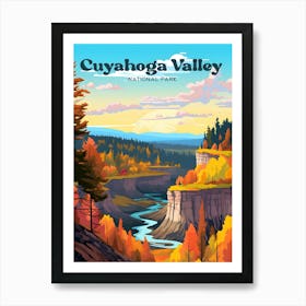 Cuyahoga Valley National Park Ohio Outdoors Travel Illustration Art Print