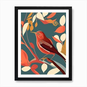 Hermit Thrush Pop Matisse Bird Art Print