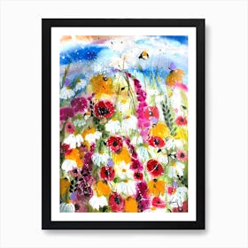 Poppies In The Meadow Magical Art Print