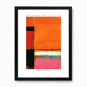 Orange And Red Abstract Painting 6 Exhibition Poster Art Print