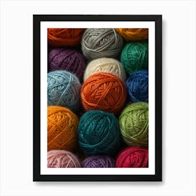 Colorful Yarn Balls 1 Art Print