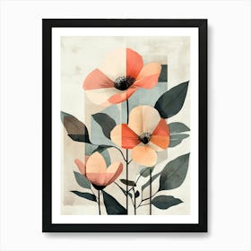 Abstract Flowers 5 Art Print