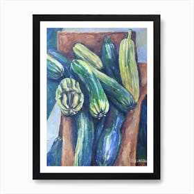 Zucchini Classic vegetable Art Print