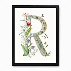 R, Letter, Alphabet Quentin Blake Illustration Art Print