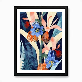 Colourful Flower Illustration Bluebell 2 Art Print