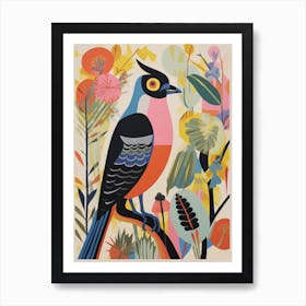 Colourful Scandi Bird Eurasian Sparrowhawk 4 Art Print