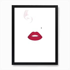 Woman's Red Lips Monroe Art Print