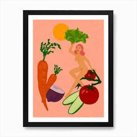 Salad Pinup Art Print