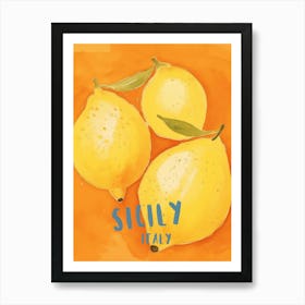 Sicily Oranges Art Print