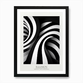 Illusion Abstract Black And White 6 Poster Art Print