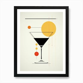 Mid Century Modern Sidecar Floral Infusion Cocktail 4 Art Print