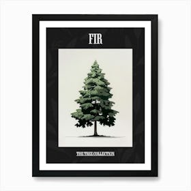 Fir Tree Pixel Illustration 1 Poster Art Print